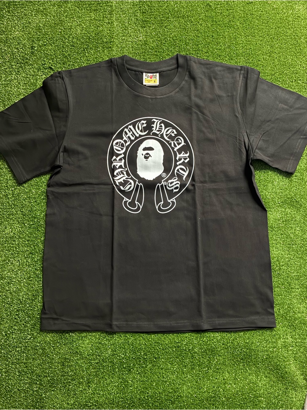 Chrome Hearts Black T-Shirt with White Graphic Logo